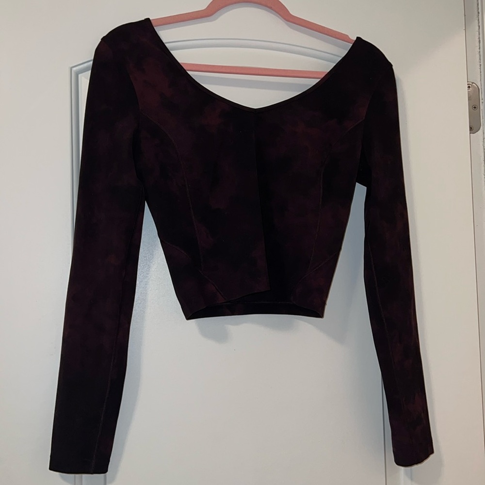 Lululemon align long sleeve tie dye maroon